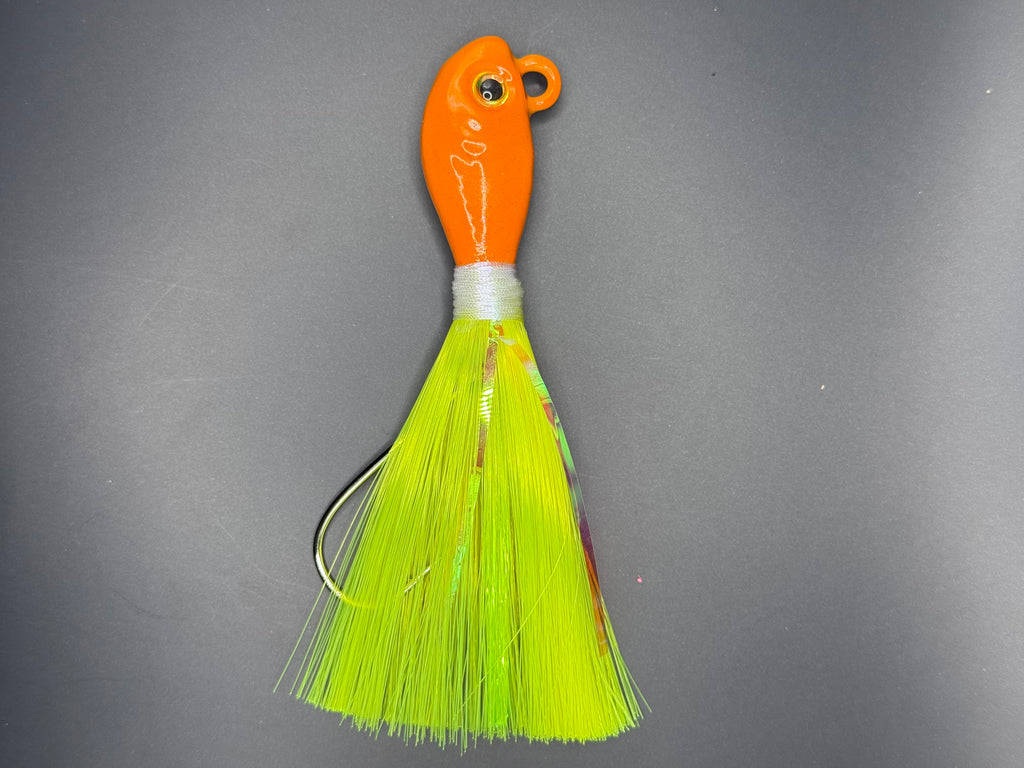 Swing Hook Bucktail - Orange Glow & Chartreuse