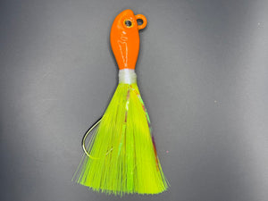 Swing Hook Bucktail - Orange Glow & Chartreuse