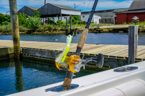 Swing Hook Bucktail - Yellow chartreuse shine/white