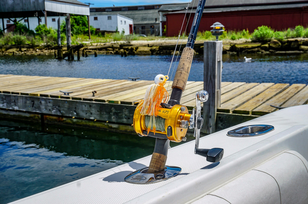 Ball Head Jig With Skirt - Pearl orange/white