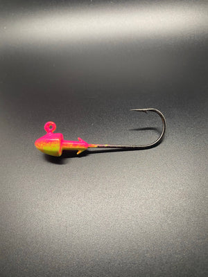 Bullet jigs 2 pack - pink/yellow chartreuse