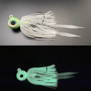 Big Eye Jig - green/white glow