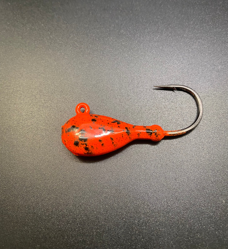 Flat head jig - orange/black