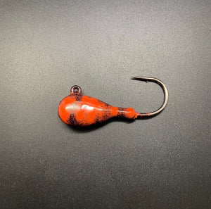 Flat head jig - black/orange