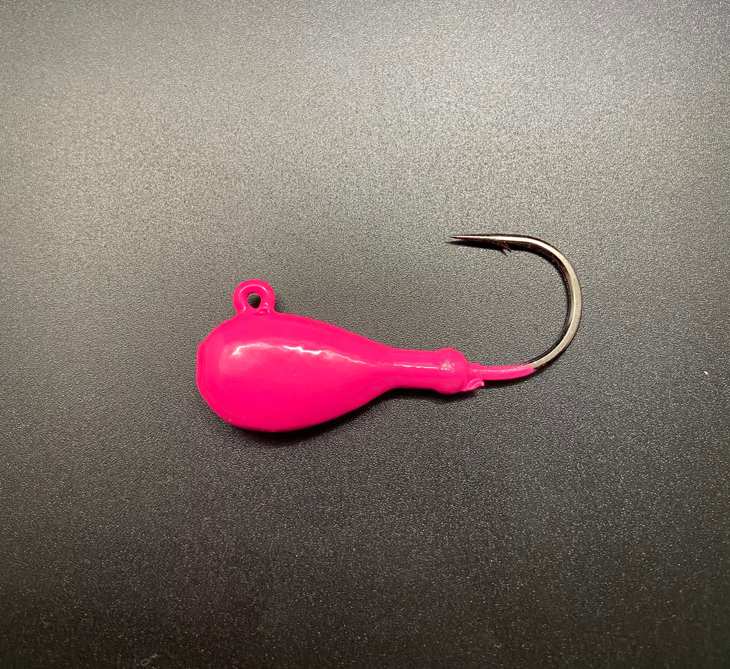 Flat head jig - hot pink