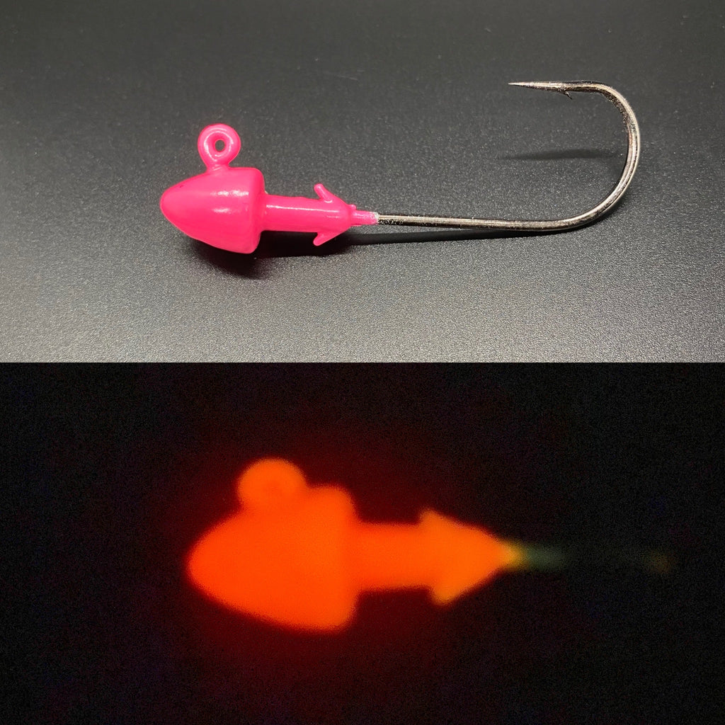 Bullet jigs 2 pack - pink glow