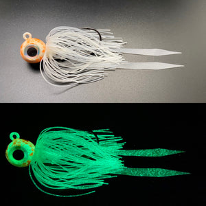 Big Eye Jig - orange/white glow