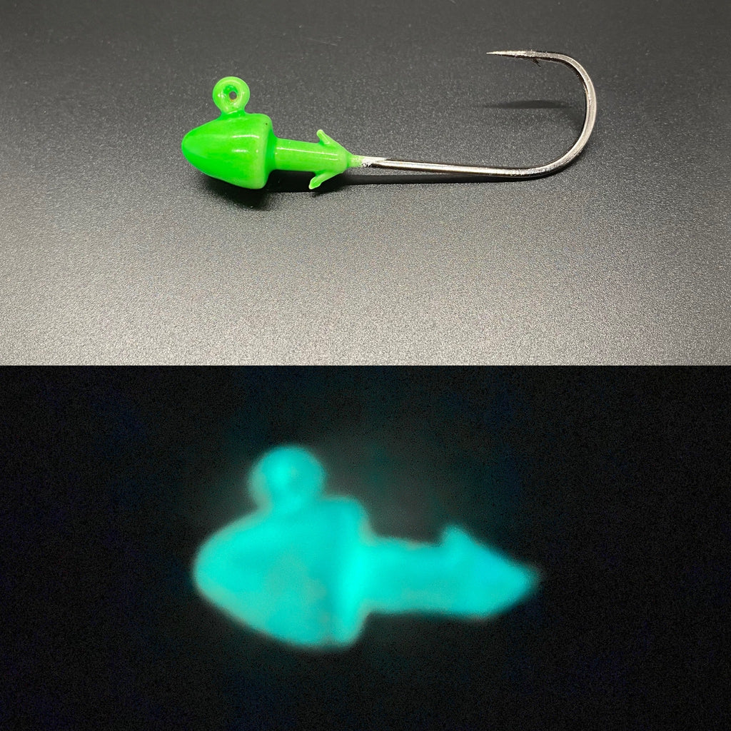 Bullet jigs 2 pack - green glow