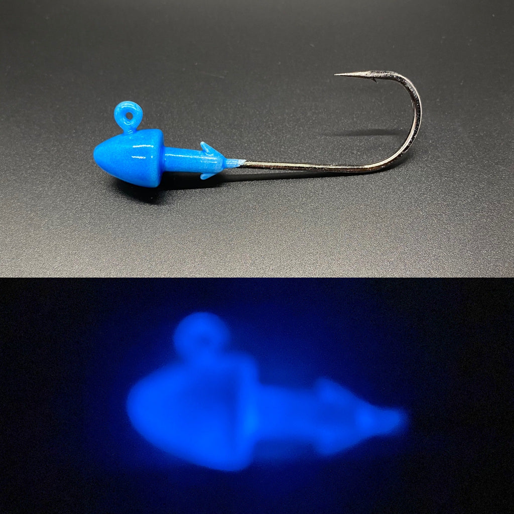 Bullet jigs 2 pack - blue glow