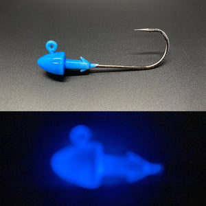 Bullet jigs 2 pack - blue glow